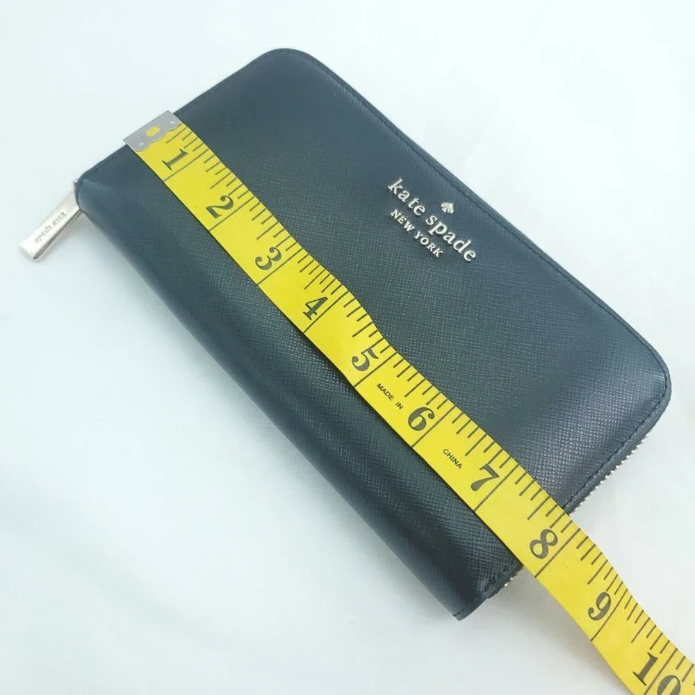 Kate Spade New York Womens Black Staci Saffiano Leather Continental Wallet Sz L